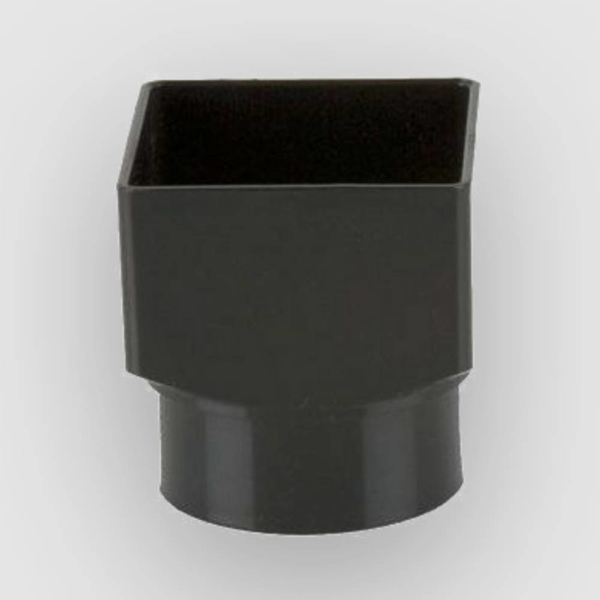 Picture of SQAURE TO ROUND BLACK DOWNPIPE ADAPTOR 65mm - 68mm 