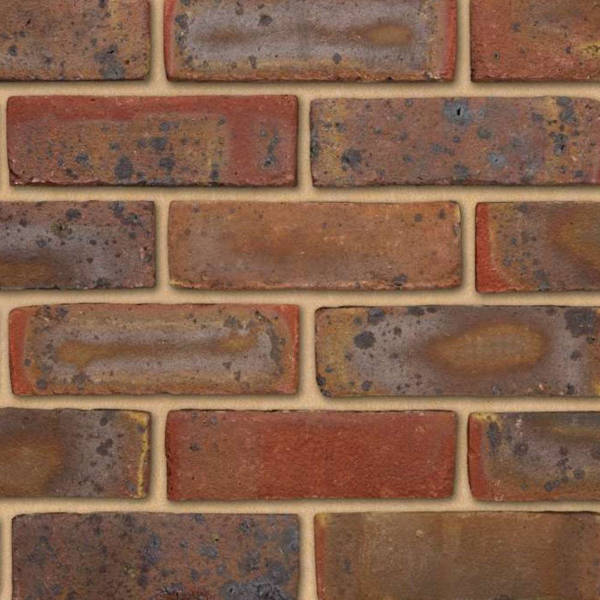 Close up of a wall built out of West Hoathly bricks