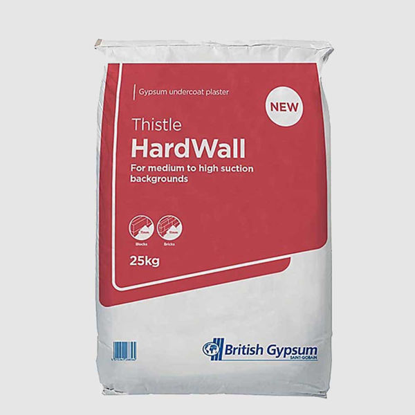 Thistle HardWall backing plaster in 25kg pack