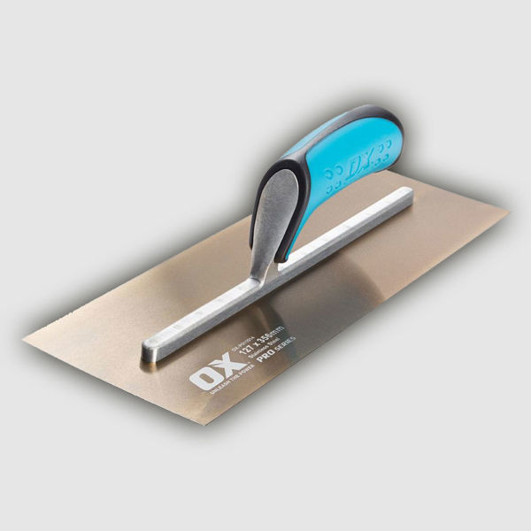 Picture of OX PRO STAINLESS STEEL PLASTERERS TROWEL 120mm x 350mm