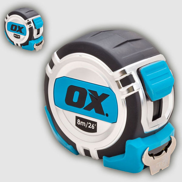 Picture of OX PRO METRIC/IMPERIAL TAPE MEASURE 8m